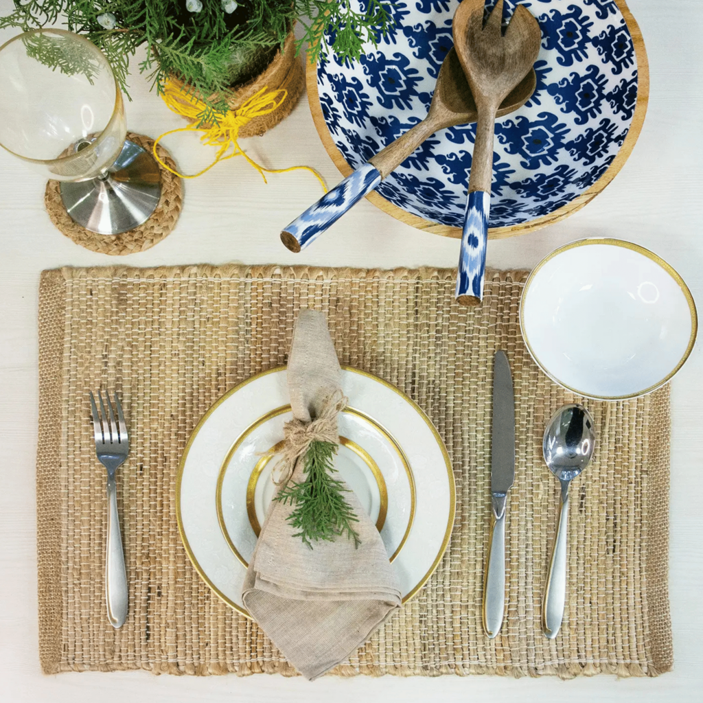 MONTEGO PLACEMATS JUTE NATURAL SET-4