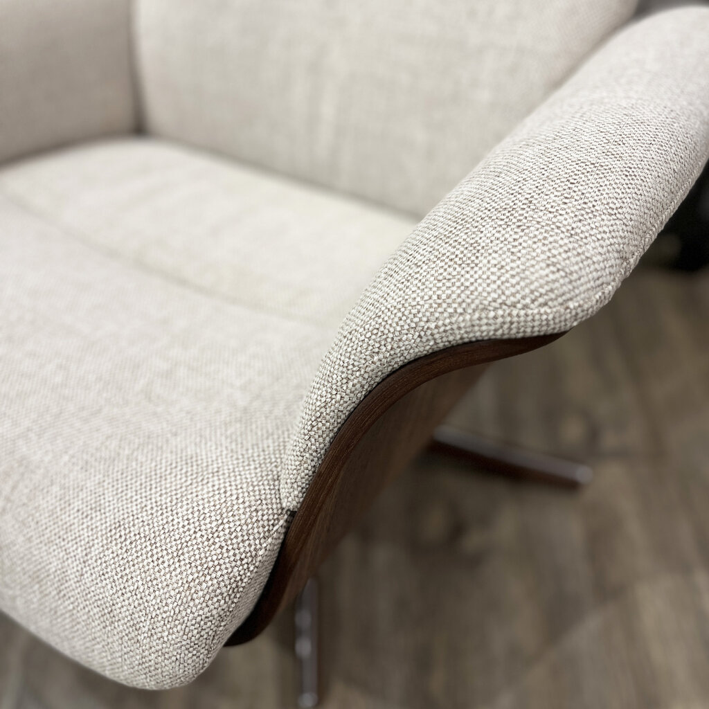 TIMEOUT CHAIR + FOOTSTOOL By Conform WOOD/ALUMINUM SWIVEL