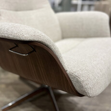 TIMEOUT CHAIR + FOOTSTOOL By Conform WOOD/ALUMINUM SWIVEL