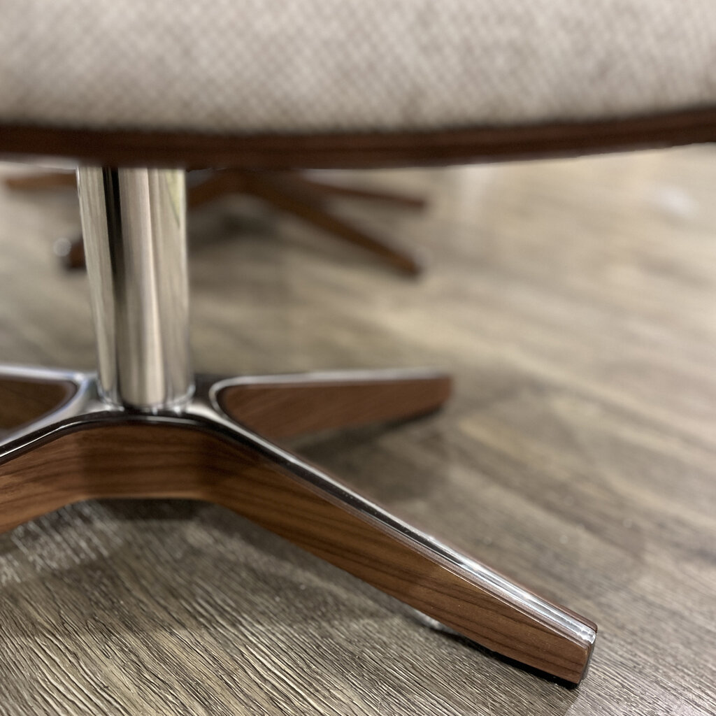 TIMEOUT CHAIR + FOOTSTOOL By Conform WOOD/ALUMINUM SWIVEL