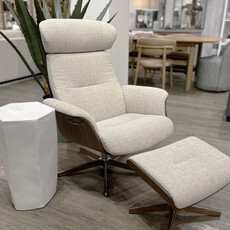 TIMEOUT CHAIR + FOOTSTOOL By Conform WOOD/ALUMINUM SWIVEL