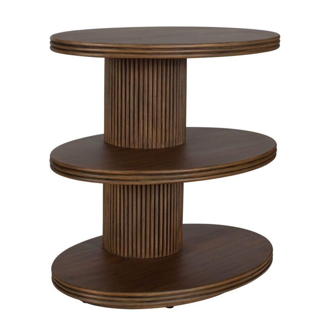 TRESTLE 3-TIER SIDE TABLE