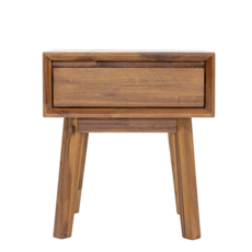 ISAAC 1 DRAWER SIDE TABLE  BROWN
