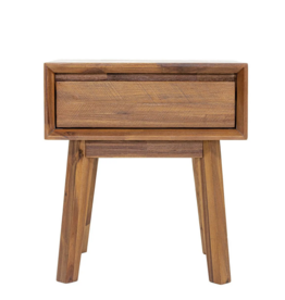 ISAAC 1 DRAWER SIDE TABLE  BROWN
