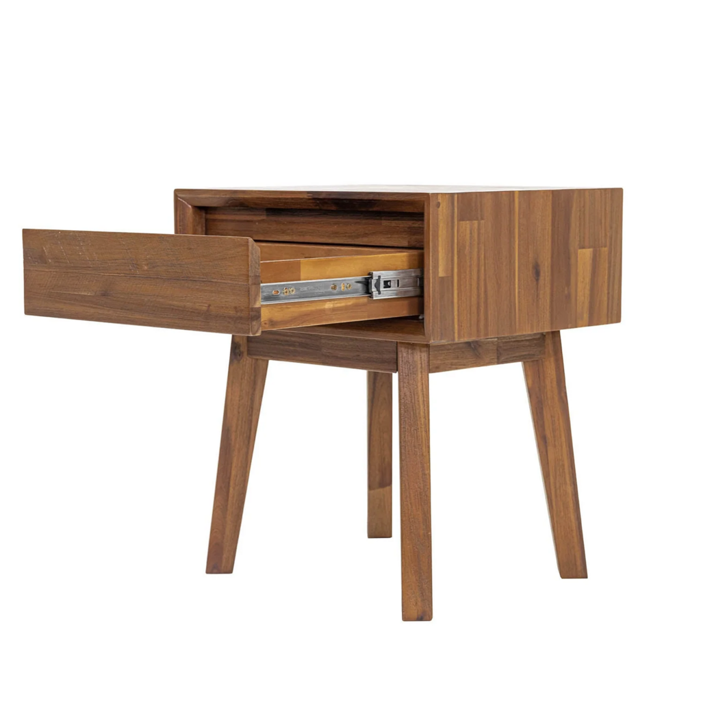 ISAAC 1 DRAWER SIDE TABLE  BROWN
