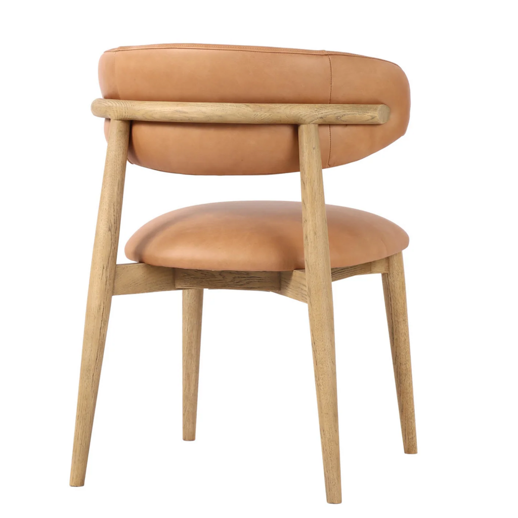 BARCELONA DINING CHAIR LEATHER CARAMEL