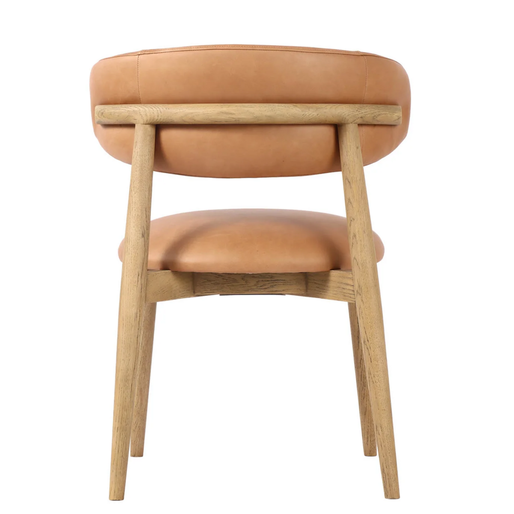 BARCELONA DINING CHAIR LEATHER CARAMEL