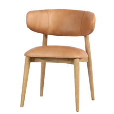 BARCELONA DINING CHAIR LEATHER CARAMEL