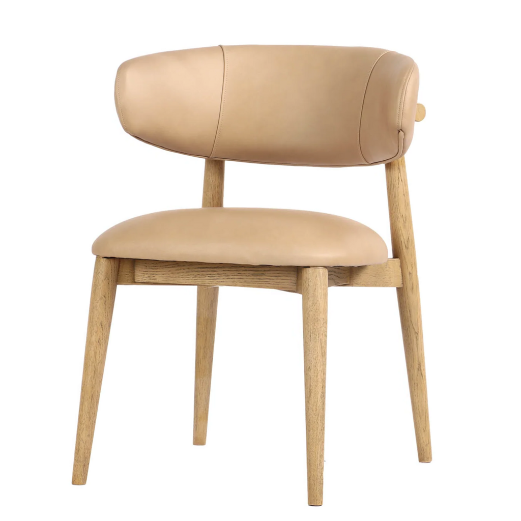 BARCELONA DINING CHAIR NUBUCK LEATHER TAN