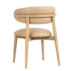BARCELONA DINING CHAIR NUBUCK LEATHER TAN
