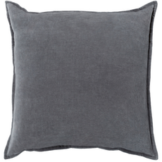 COTTON VELVET DOWN FILLED PILLOW 22" DUSTY BLUE