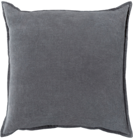 COTTON VELVET DOWN FILLED PILLOW 22" DUSTY BLUE