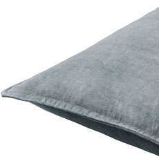 COTTON VELVET DOWN FILLED PILLOW 22" DUSTY BLUE