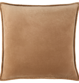 COTTON VELVET DOWN FILLED PILLOW 22" DUSTY ROSE