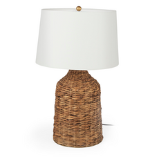 CASTAWAY TABLE LAMP NATURAL AND WHITE SHADE