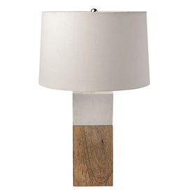 WOOD BLOCK TABLE LAMP