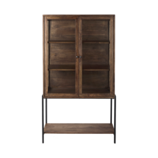 INDIANA 2 DOOR CABINET TALL BROWN