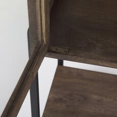 INDIANA 2 DOOR CABINET TALL BROWN