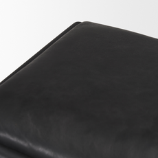 MARCO COUNTERSTOOL LEATHER AND METAL BLACK