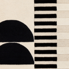 BRONXE 6' X 9' TAUPE & BLACK ART DECO