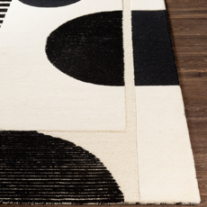 BRONXE 6' X 9' TAUPE & BLACK ART DECO