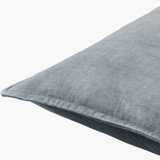 COTTON VELVET DOWN FILLED PILLOW 20" DUSTY BLUE