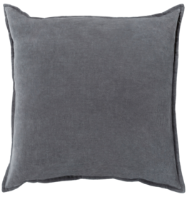 COTTON VELVET DOWN FILLED PILLOW 20" DUSTY BLUE