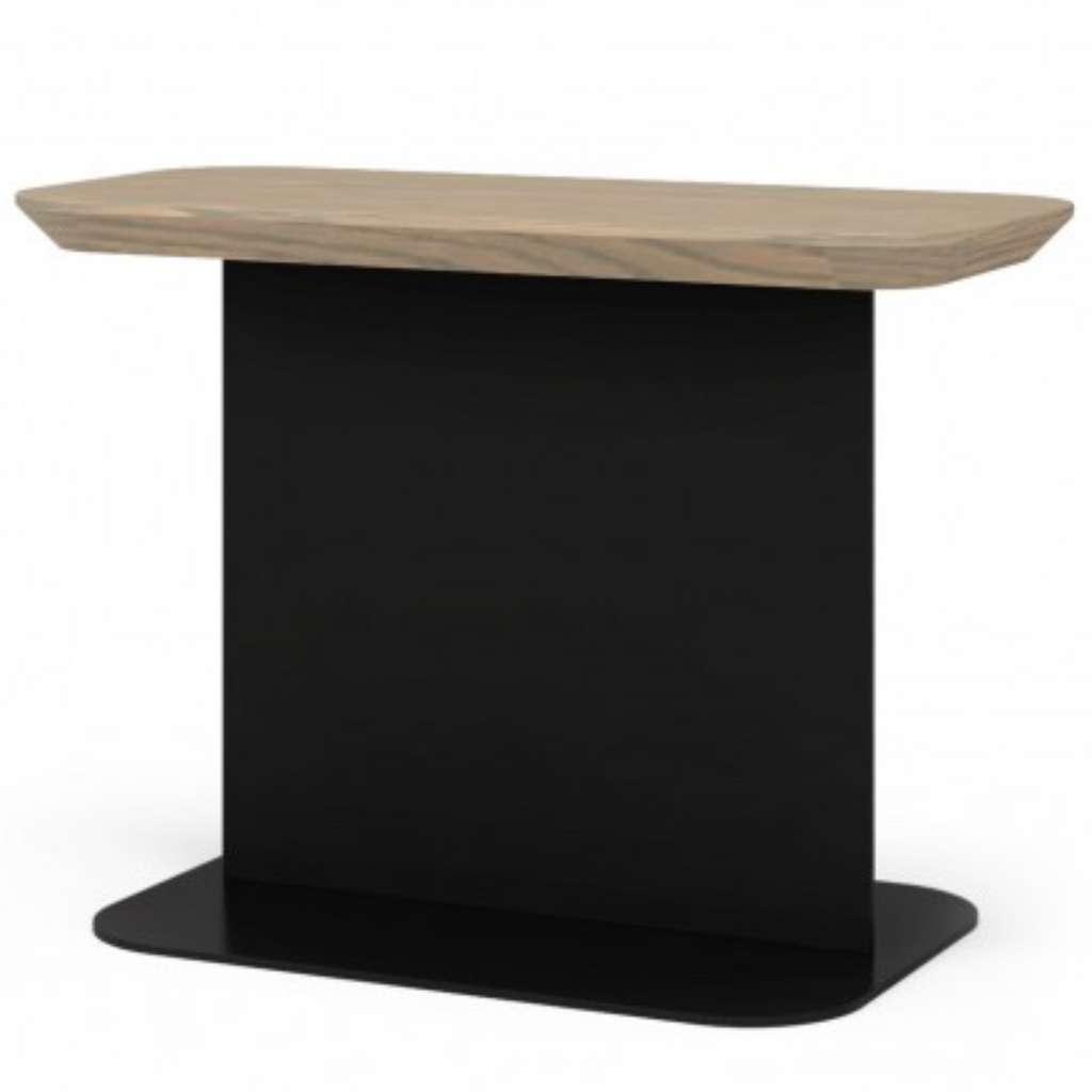 MILTON SIDE TABLE OAK WOOD TOP w/METAL BASE By HUPPE Canada