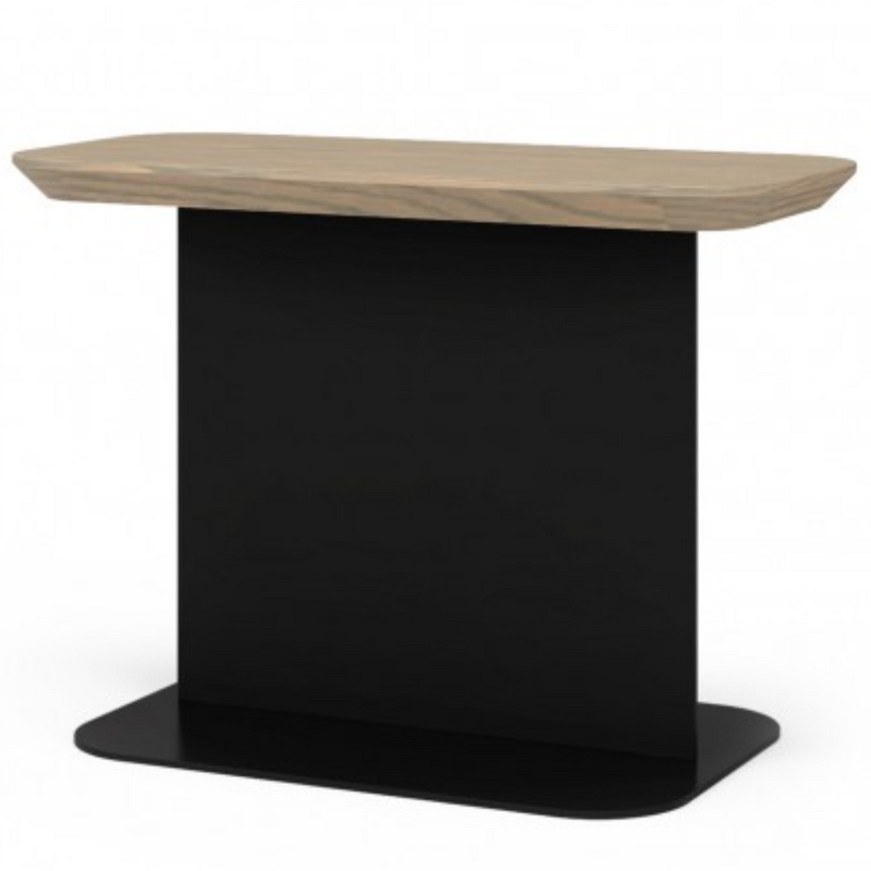 MILTON SIDE TABLE OAK WOOD TOP w/METAL BASE By HUPPE Canada