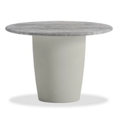 ALBION SIDE TABLE ROUND SHORT TRAVERTINE