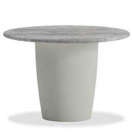 ALBION SIDE TABLE ROUND SHORT TRAVERTINE