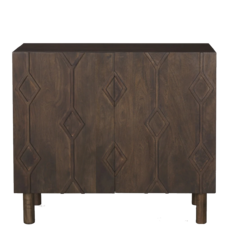 VULCAN 2 DOOR CABINET DARK BROWN