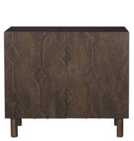 VULCAN 2 DOOR CABINET DARK BROWN