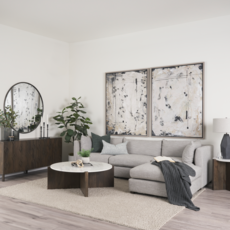 WILLIAM COFFEE TABLE ROUND DARK BROWN 48"