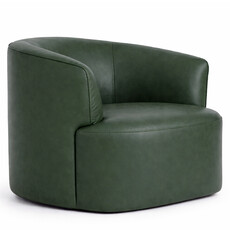 GOLFO SWIVEL CHAIR LEATHER GREEN