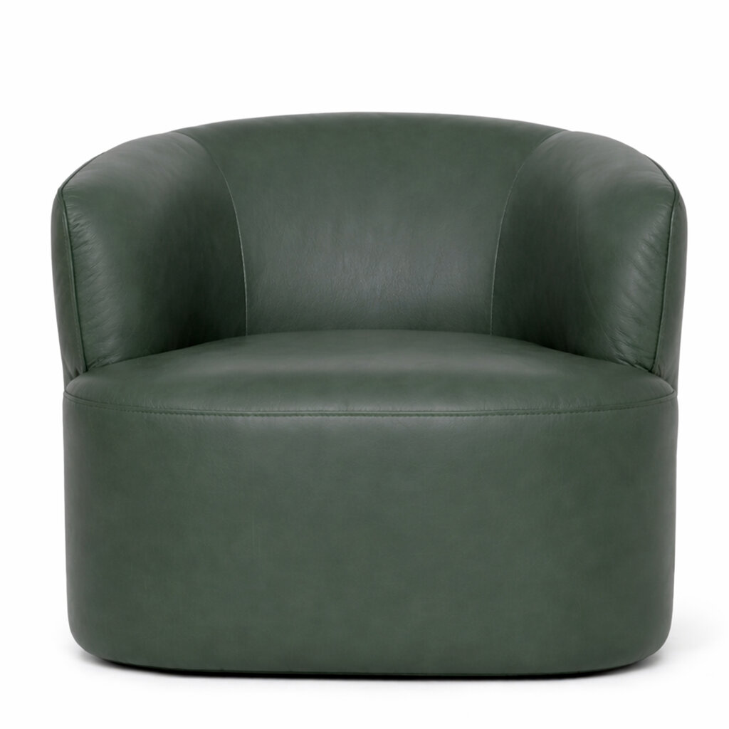 GOLFO SWIVEL CHAIR LEATHER GREEN