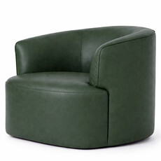 GOLFO SWIVEL CHAIR LEATHER GREEN