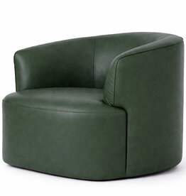 GOLFO SWIVEL CHAIR LEATHER GREEN