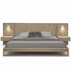 WELLINGTON BIRCH BED EXTENDED w/ NIGHTSTANDS By HUPPE