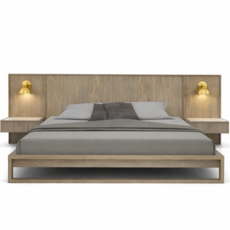 WELLINGTON BIRCH BED EXTENDED w/ NIGHTSTANDS By HUPPE