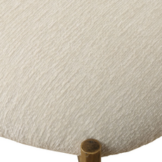 ZORA DINING CHAIR OFF WHITE AND BURNISHED GOLD