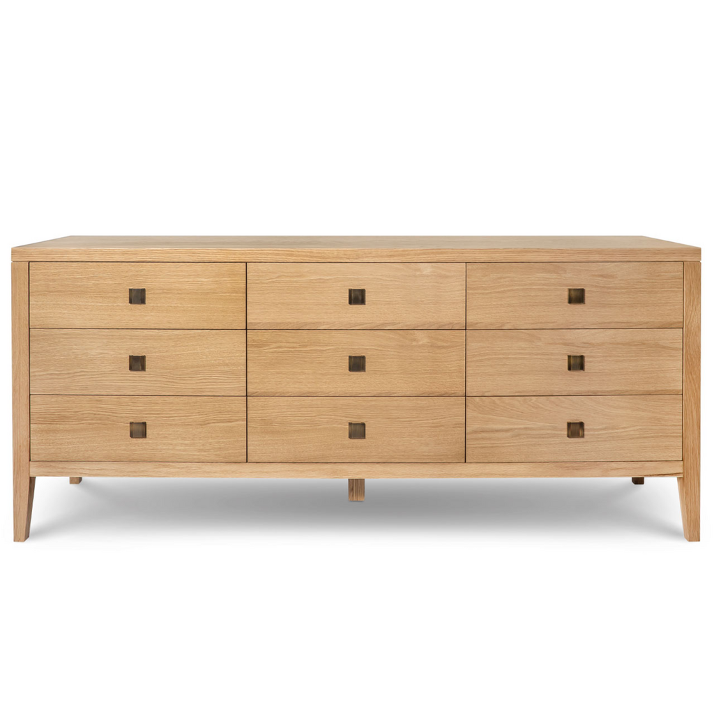 HEMSWORTH 9 DRAWER DRESSER NATRUAL OAK