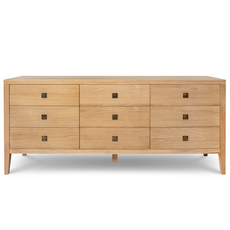 HEMSWORTH 9 DRAWER DRESSER NATURAL OAK