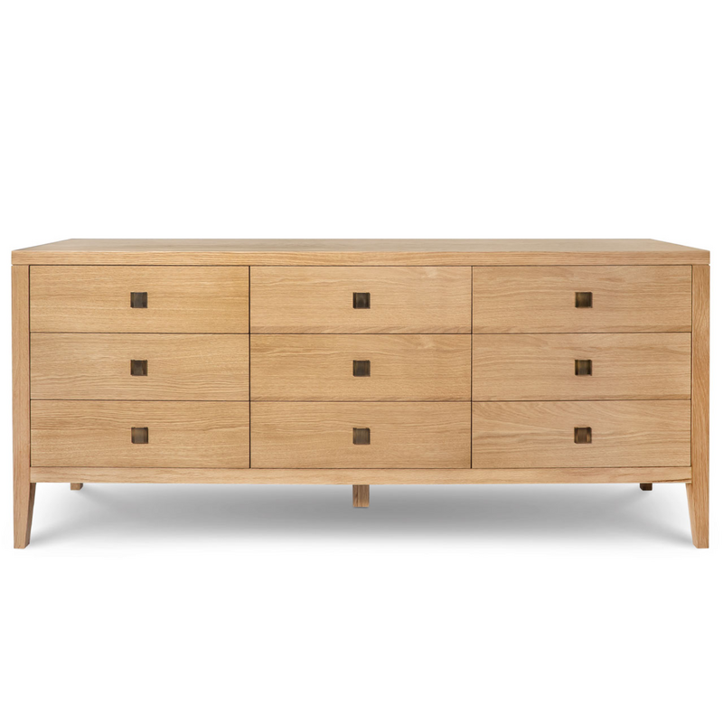 HEMSWORTH 9 DRAWER DRESSER NATURAL OAK