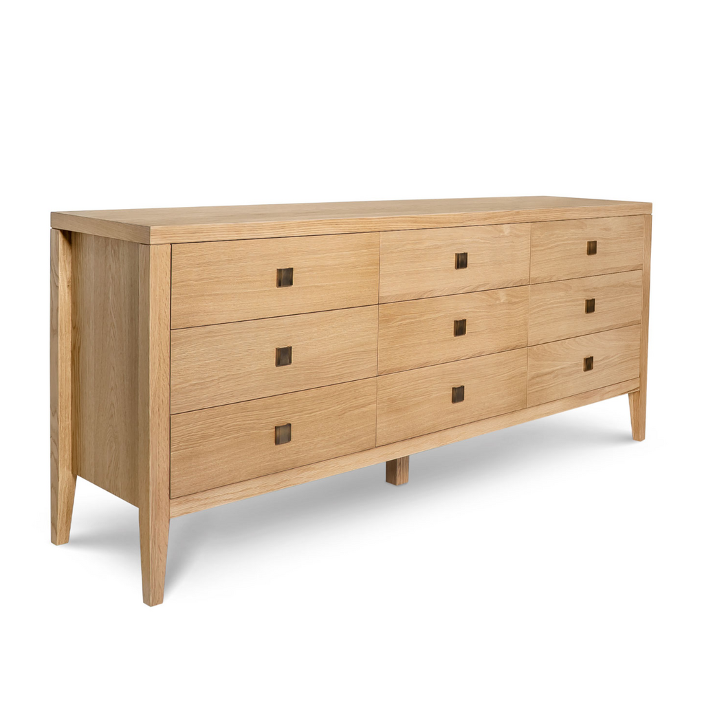 HEMSWORTH 9 DRAWER DRESSER NATURAL OAK