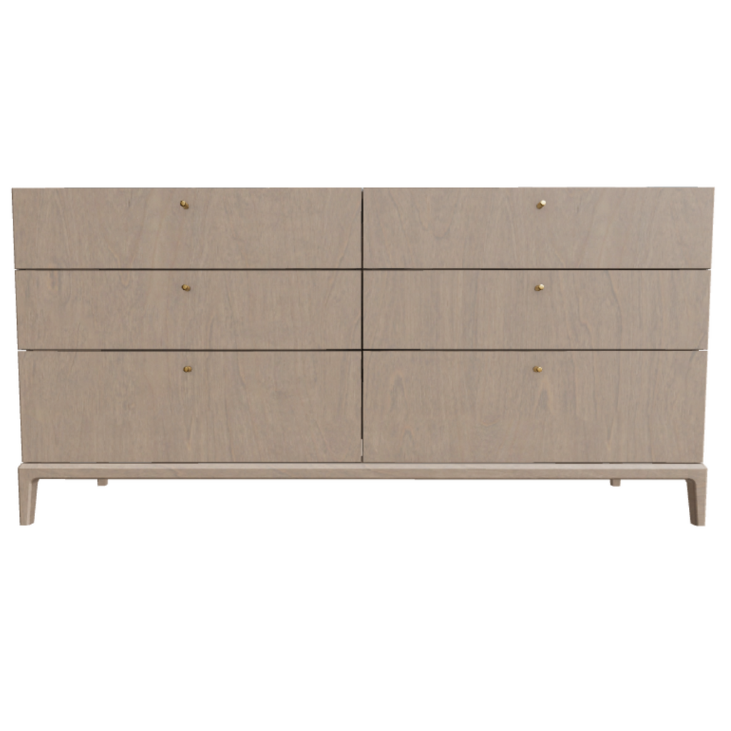 HEMRIK 6-DRAWER CHEST WITH LACQUERED GLASS TOP By HUPPE