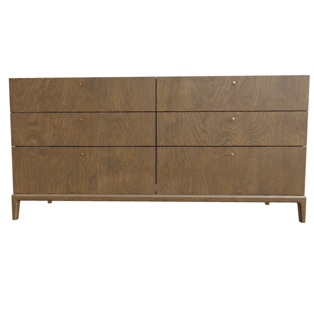 HEMRIK 6-DRAWER CHEST WITH LACQUERED GLASS TOP By HUPPE