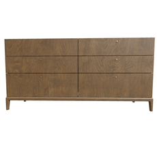 HEMRIK 6-DRAWER CHEST WITH LACQUERED GLASS TOP By HUPPE