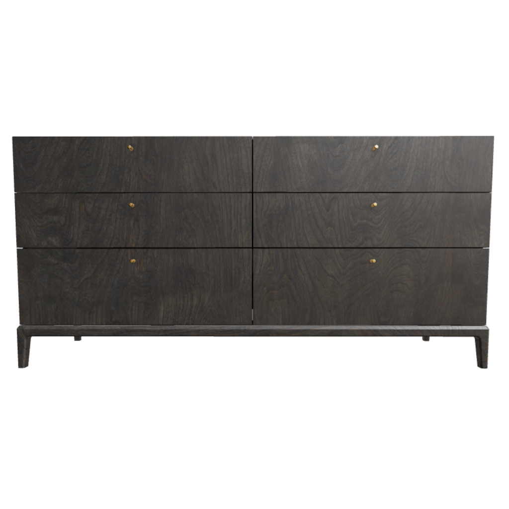 HEMRIK 6-DRAWER CHEST WITH LACQUERED GLASS TOP By HUPPE
