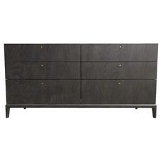 HEMRIK 6-DRAWER CHEST WITH LACQUERED GLASS TOP By HUPPE